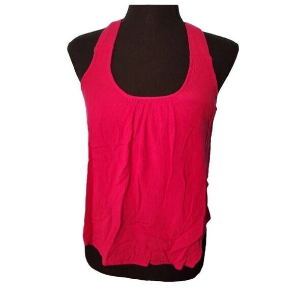 Ambiance Pink Ruffle Tank Top Medium - Picture 1 of 3